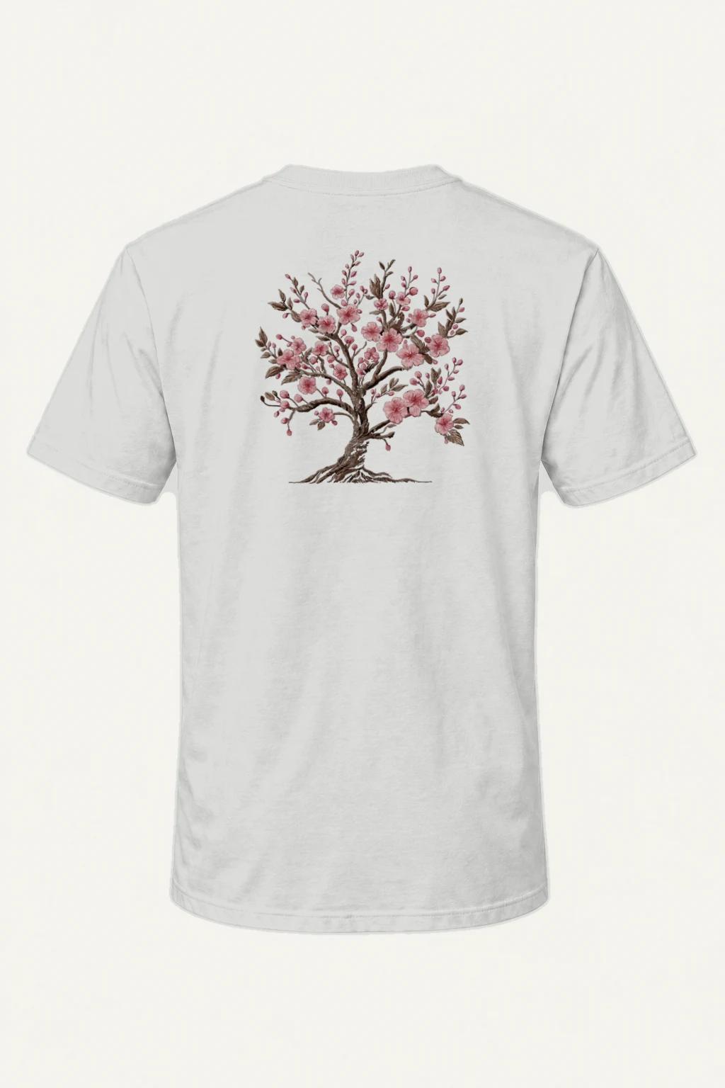 "Cherry Blossom Roots" Heavyweight Unisex Crewneck T-shirt | Gildan 5000