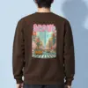 "Cherry Blossom Taxi Street" Heavy Blend Unisex Crewneck Sweatshirt