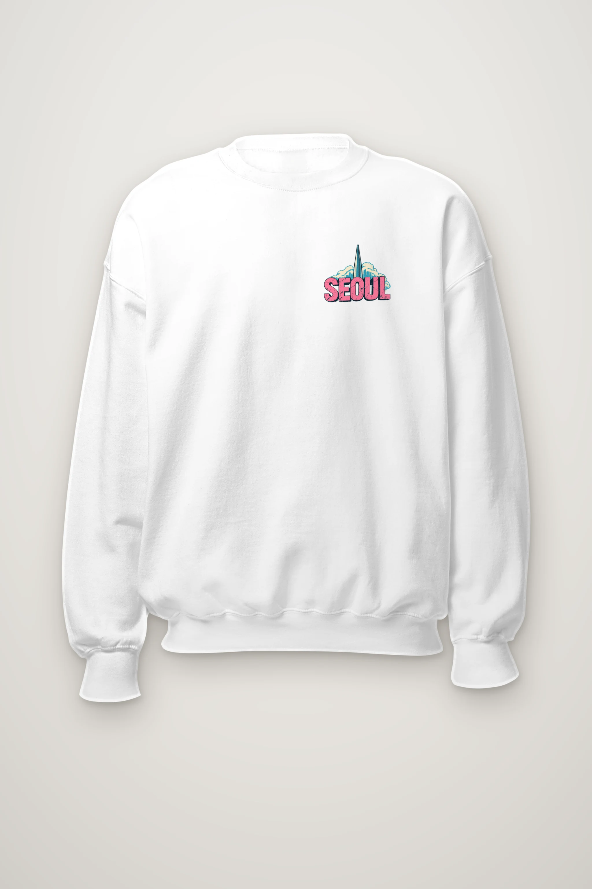 "Cherry Blossom Taxi Street" Heavy Blend Unisex Crewneck Sweatshirt