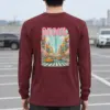 "Cherry Blossom Taxi Street" Unisex Longsleeve T-shirt