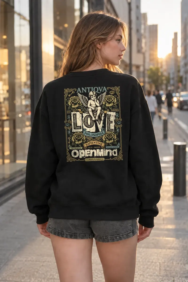 "Cherub Love Philosophy" Heavy Blend Unisex Crewneck Sweatshirt | Gildan 18000