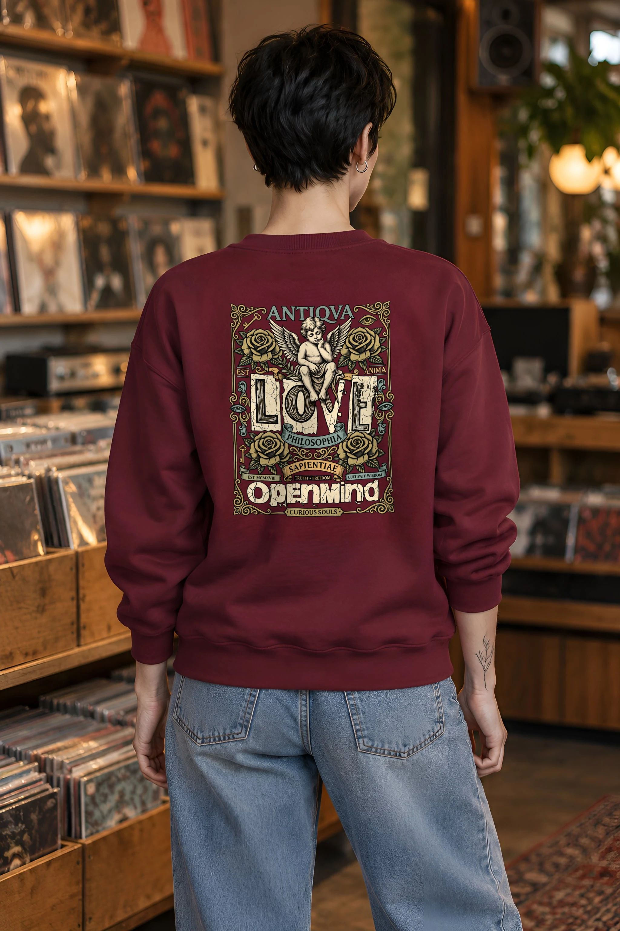 "Cherub Love Philosophy" 1 Crewneck Sweatshirt