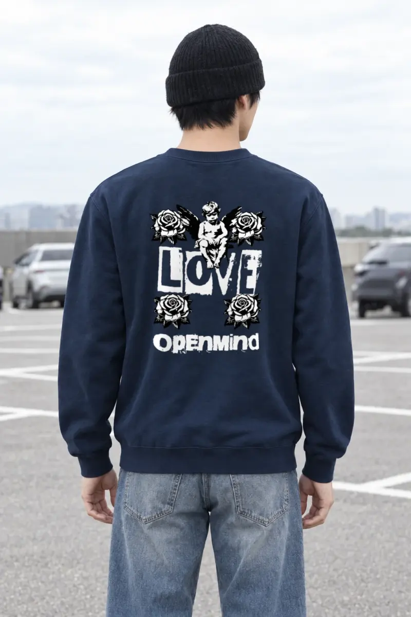 "Cherub Rose Ink" Heavy Blend Unisex Crewneck Sweatshirt