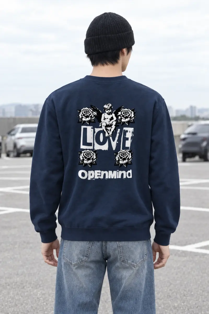 "Cherub Rose Ink" Heavy Blend Unisex Crewneck Sweatshirt