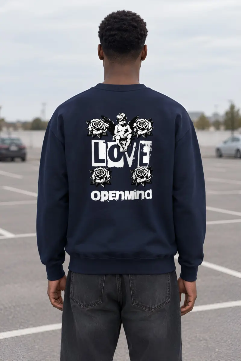 "Cherub Rose Ink" Heavy Blend Unisex Crewneck Sweatshirt
