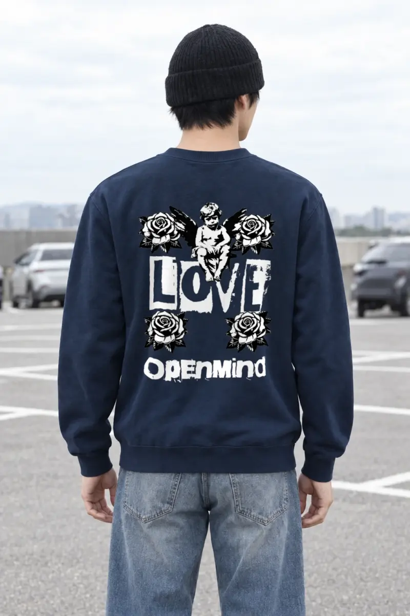 "Cherub Rose Ink" Heavy Blend Unisex Crewneck Sweatshirt