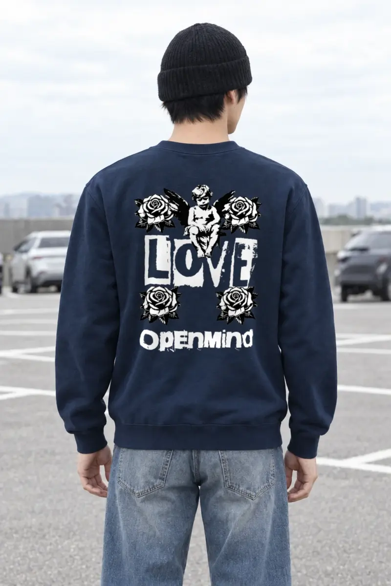 "Cherub Rose Ink" Heavy Blend Unisex Crewneck Sweatshirt | Gildan 18000