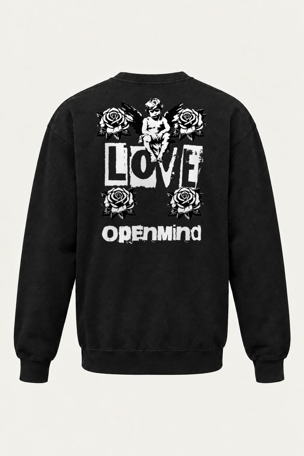 "Cherub Rose Ink" Heavy Blend Unisex Crewneck Sweatshirt | Gildan 18000