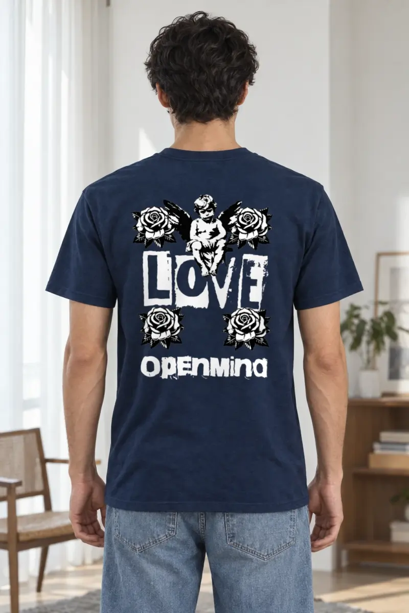 "Cherub Rose Ink" Heavyweight Unisex Crewneck T-shirt | Gildan 5000