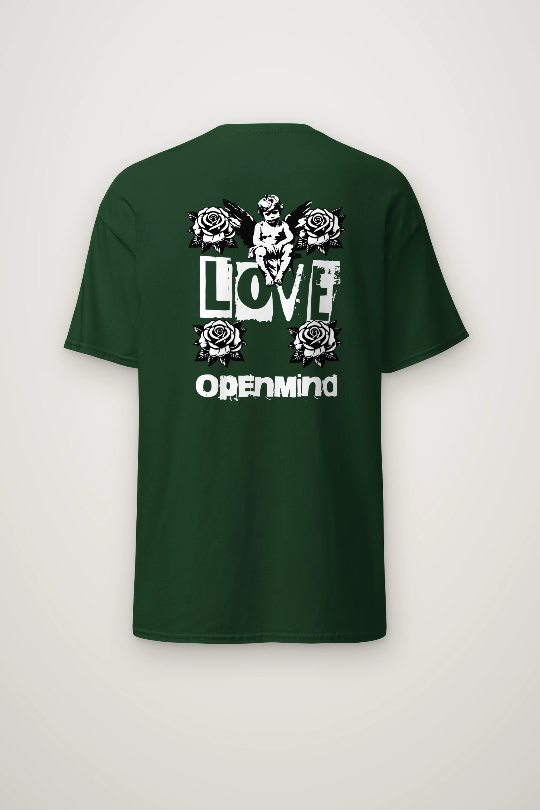 "Cherub Rose Ink" Heavyweight Unisex Crewneck T-shirt