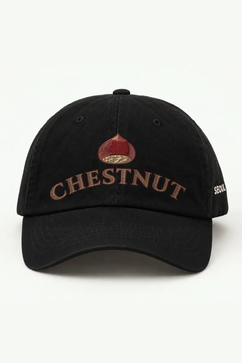 "Chestnut Study" Classic Dad Hat · Embroidered — black/cap-front