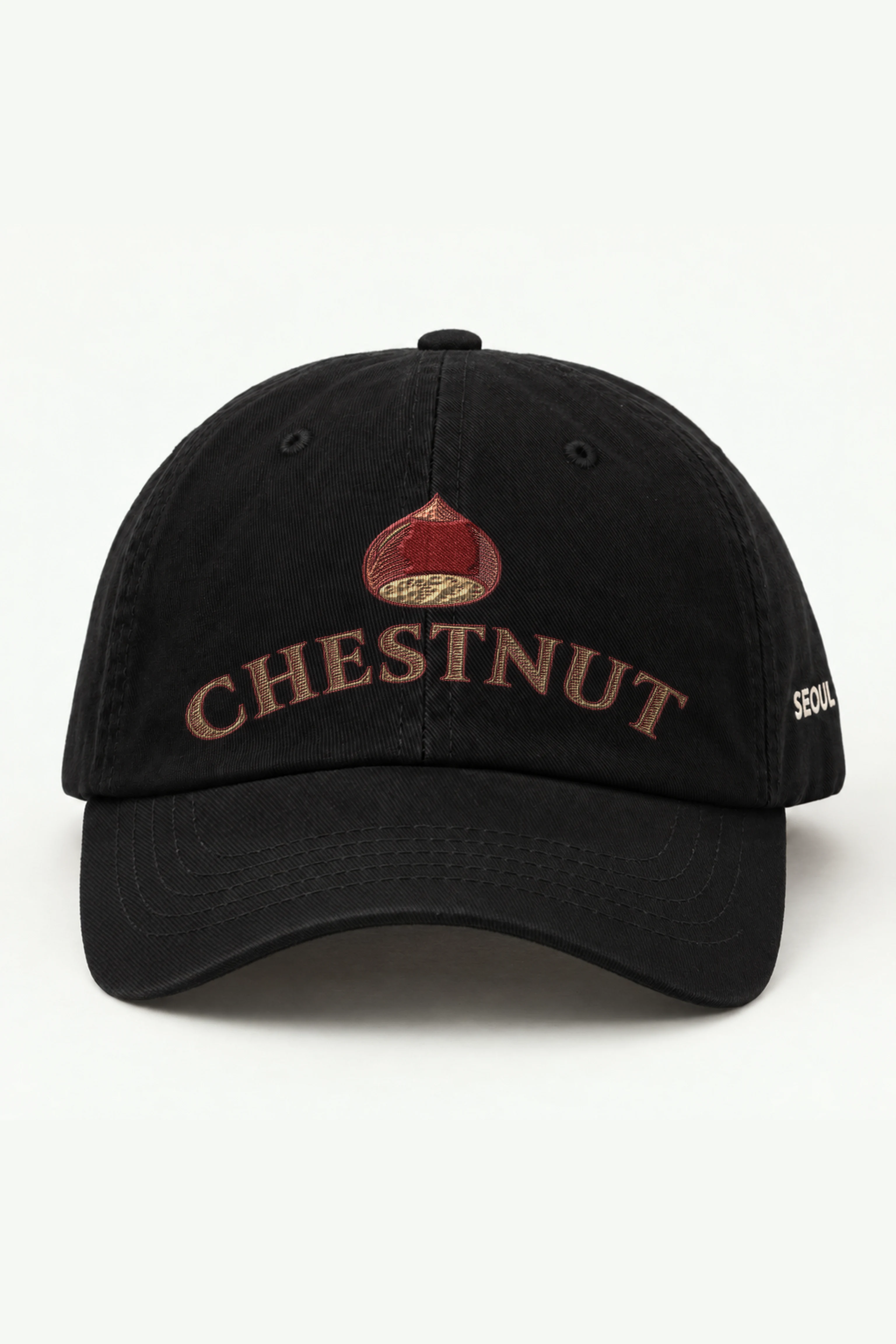 "Chestnut Study" Classic Dad Hat · Embroidered — black/cap-front