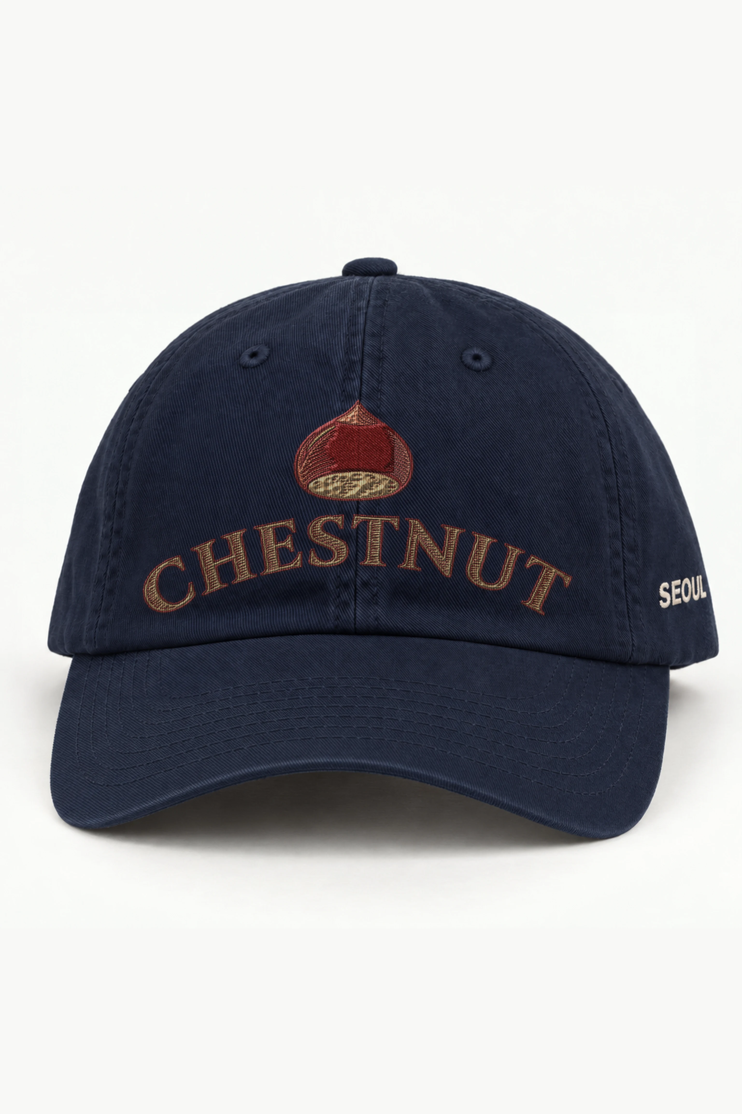 "Chestnut Study" Classic Dad Hat · Embroidered — navy/cap-front