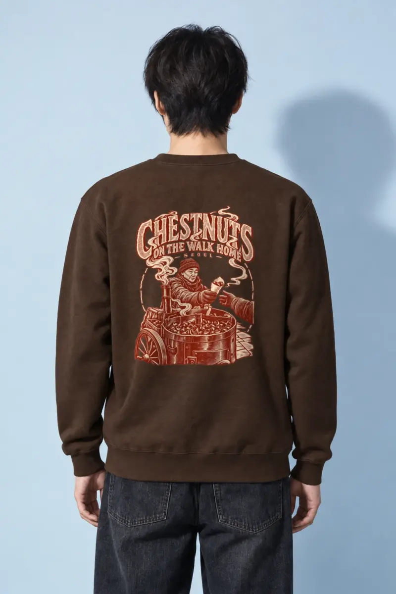“Chestnuts on the Walk Home” Heavy Blend Unisex Crewneck Sweatshirt