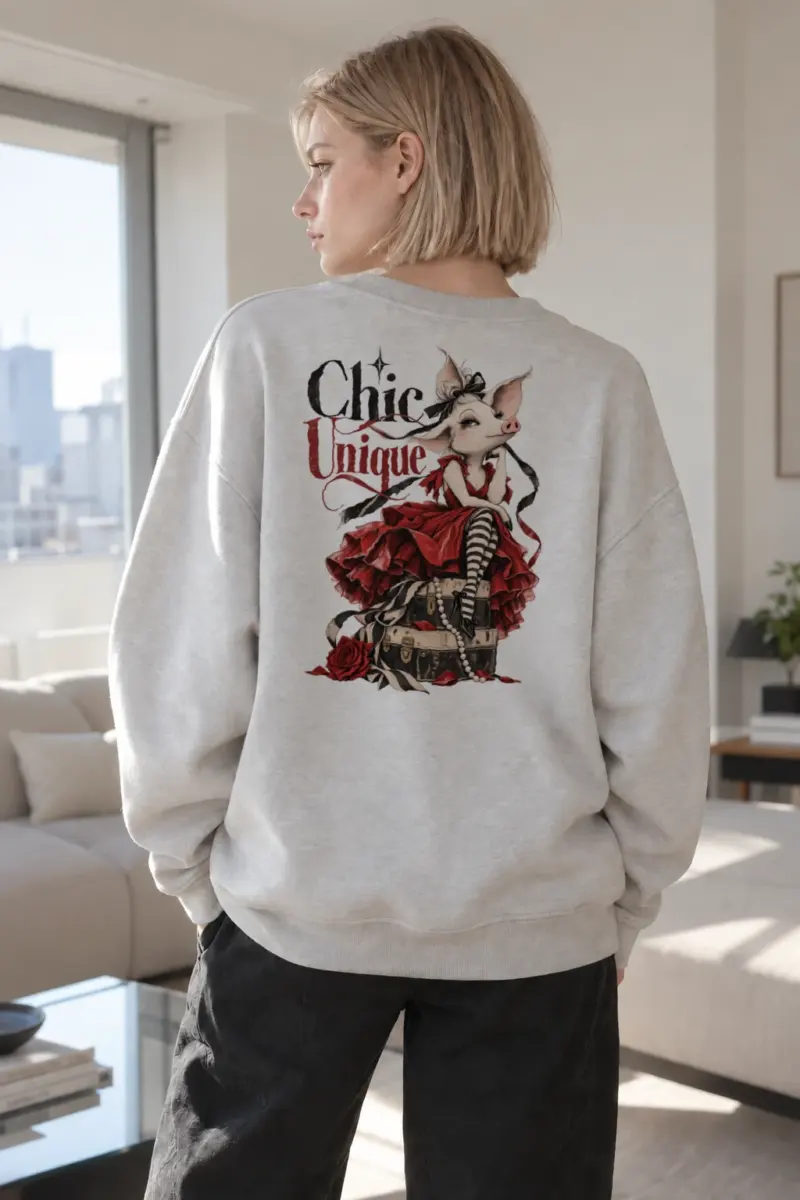 "Chic Unique" Heavy Blend Unisex Crewneck Sweatshirt | Gildan 18000