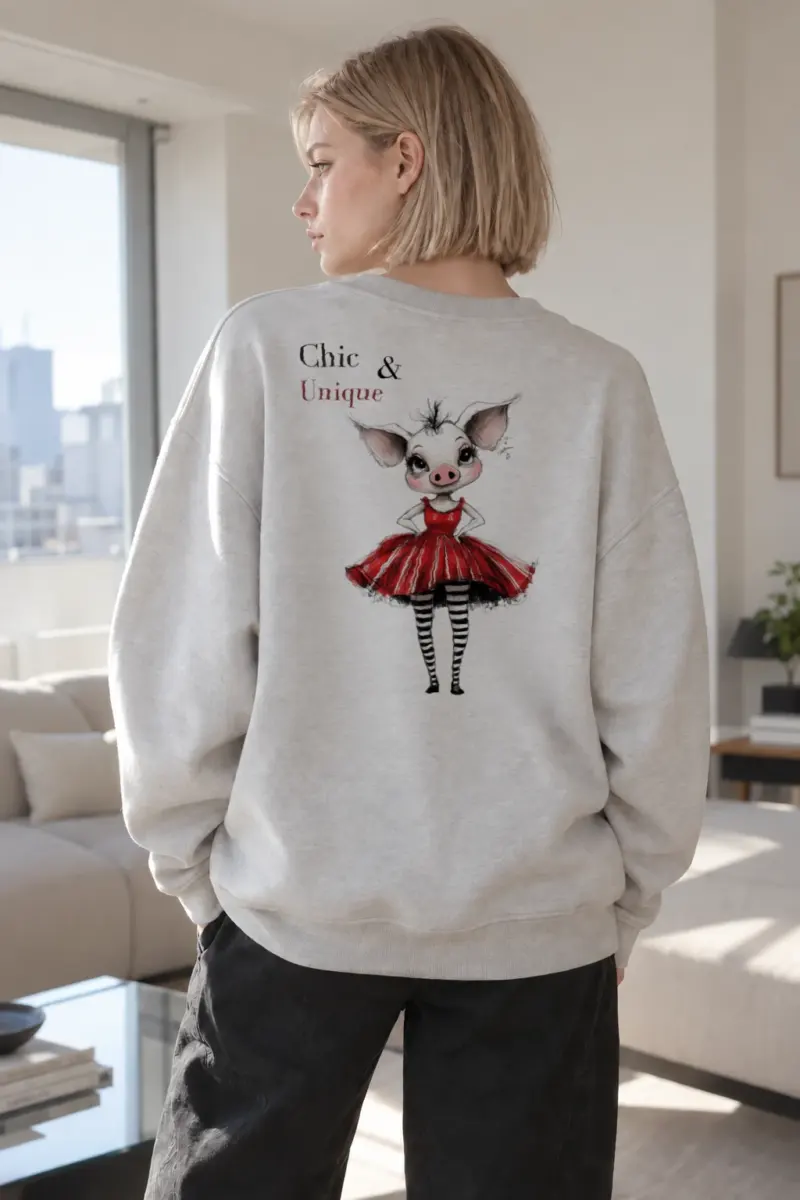 "Chic & Unique" Heavy Blend Unisex Crewneck Sweatshirt | Gildan 18000