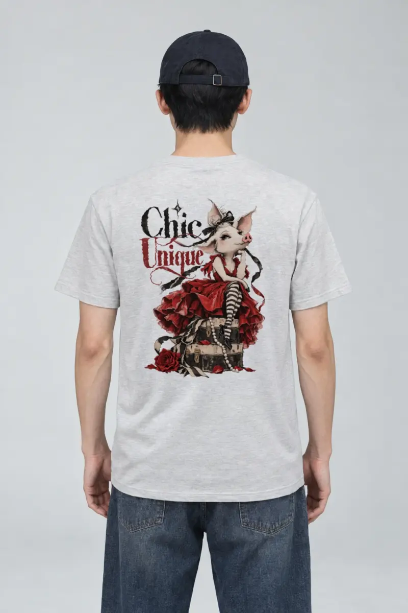 "Chic Unique" Heavyweight Unisex Crewneck T-shirt | Gildan 5000