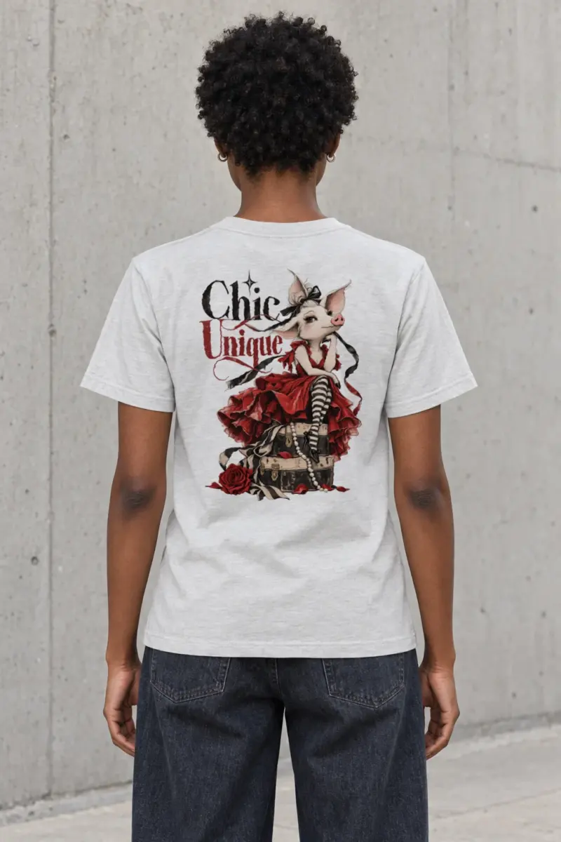 "Chic Unique" Heavyweight Unisex Crewneck T-shirt | Gildan 5000