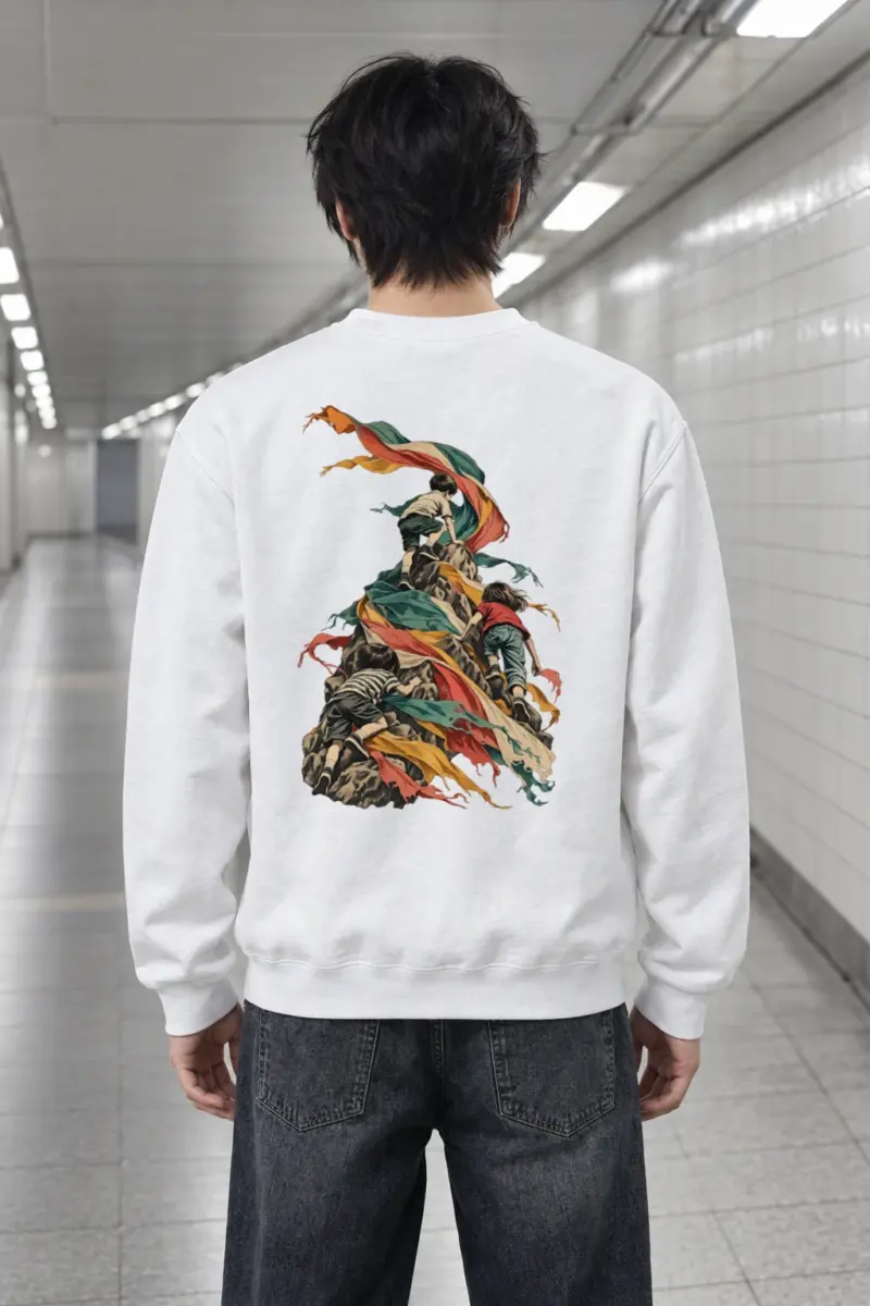 "Children on Ribboned Rock" Heavy Blend Unisex Crewneck Sweatshirt