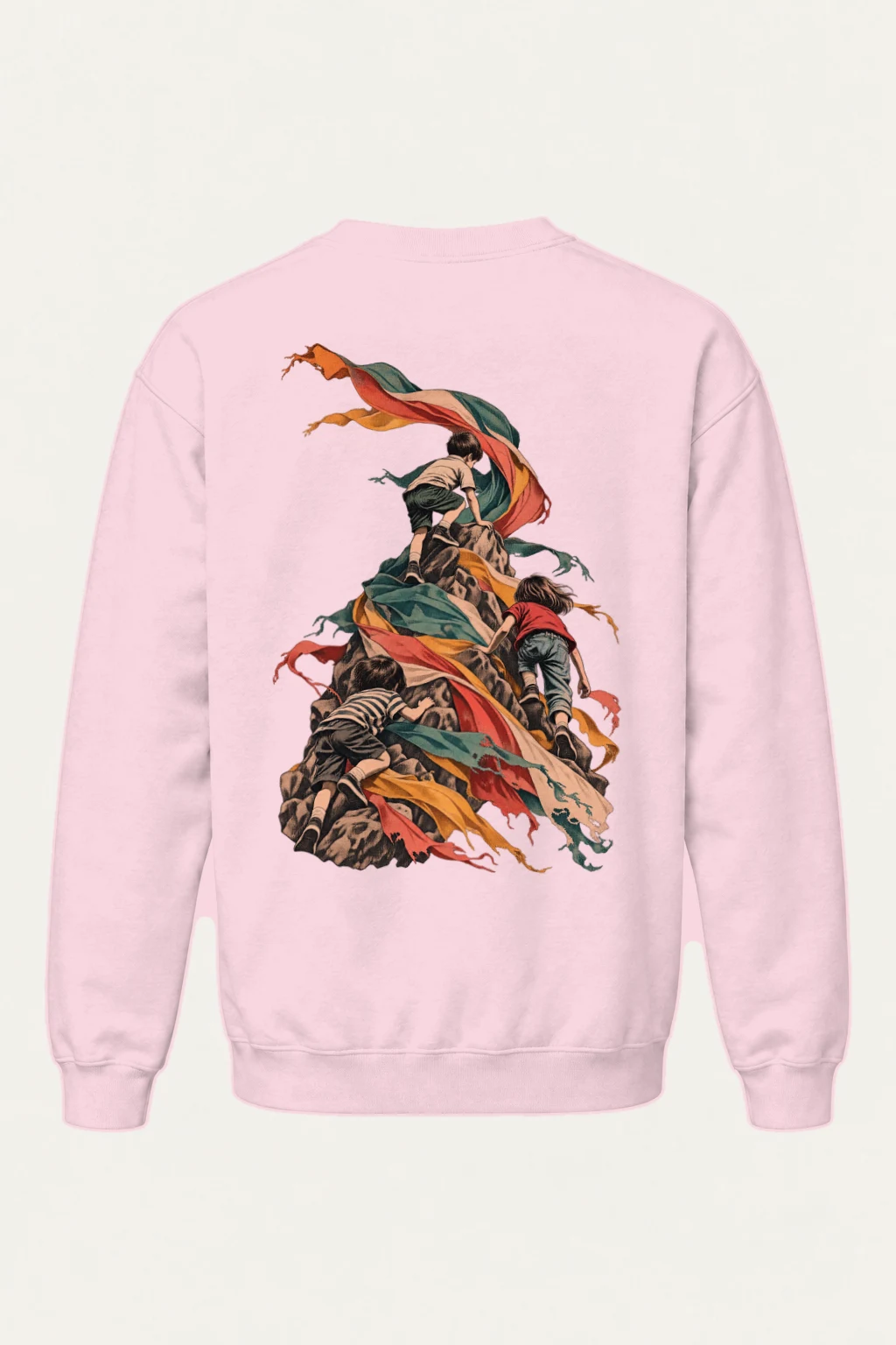 "Children on Ribboned Rock" Heavy Blend Unisex Crewneck Sweatshirt | Gildan 18000