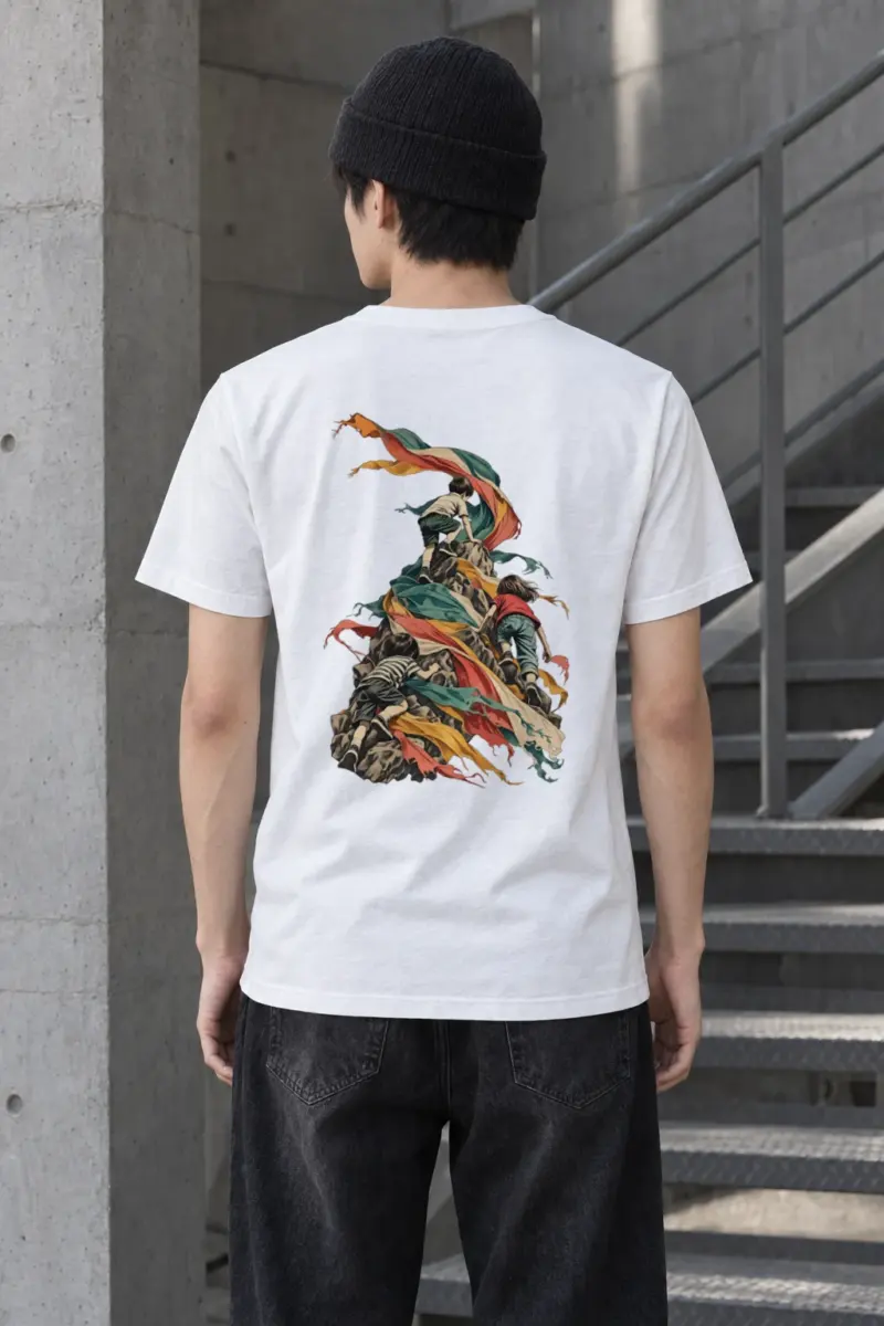 "Children on Ribboned Rock" Heavyweight Unisex Crewneck T-shirt