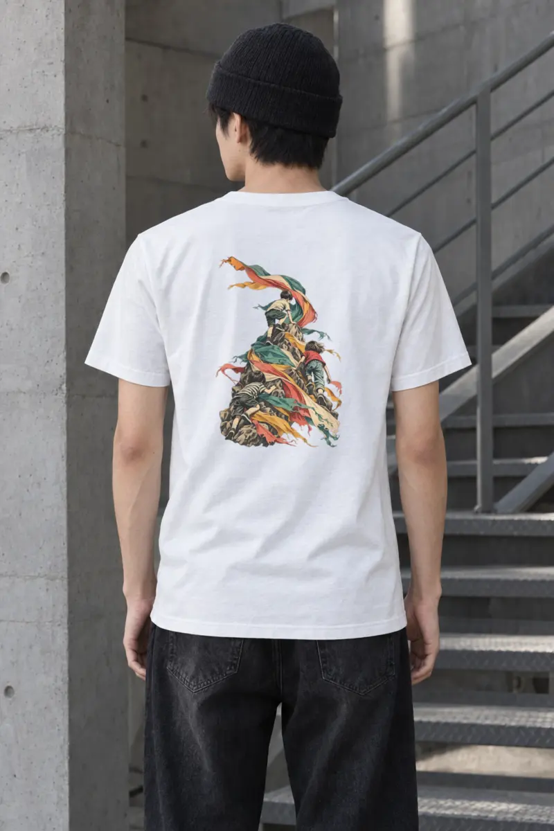 "Children on Ribboned Rock" Heavyweight Unisex Crewneck T-shirt