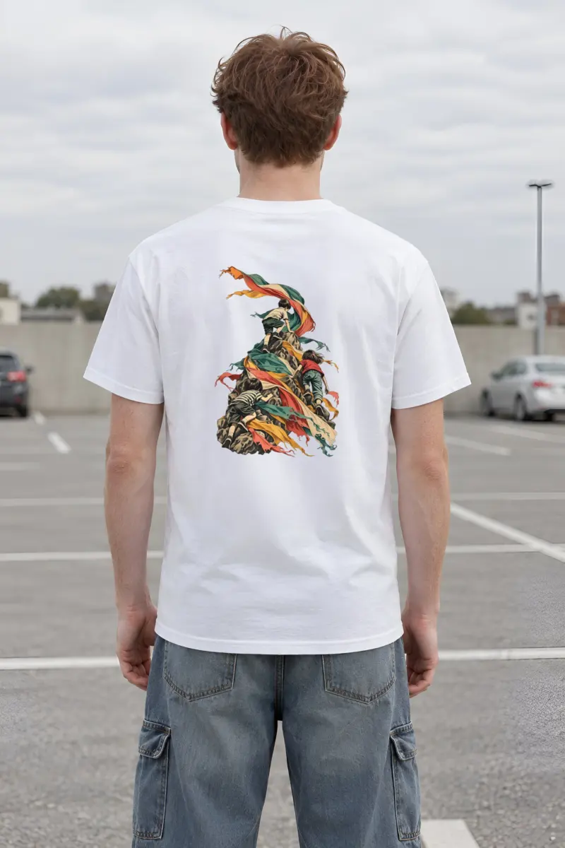 "Children on Ribboned Rock" Heavyweight Unisex Crewneck T-shirt