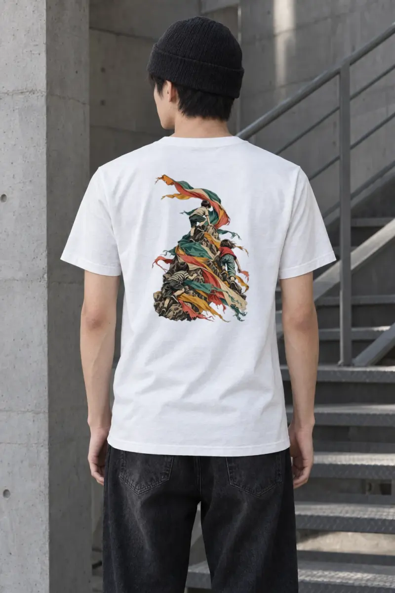 "Children on Ribboned Rock" Heavyweight Unisex Crewneck T-shirt