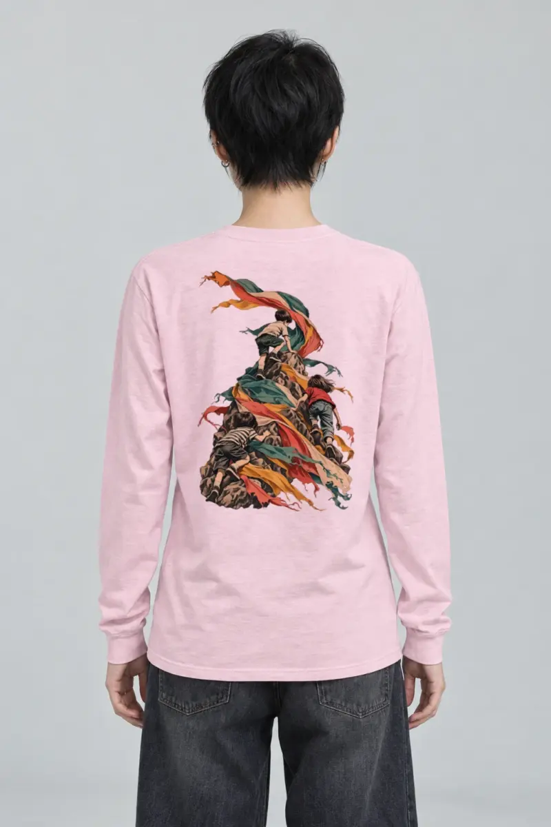 "Children on Ribboned Rock" Unisex Longsleeve T-shirt | Gildan 2400