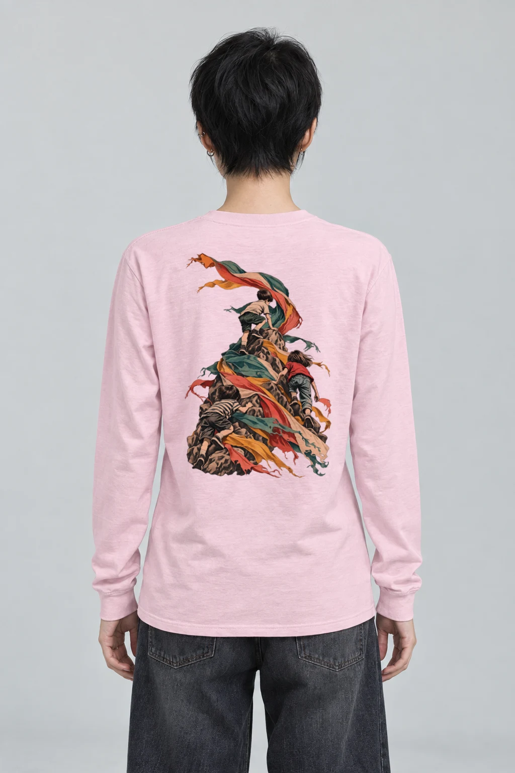 "Children on Ribboned Rock" Unisex Longsleeve T-shirt | Gildan 2400