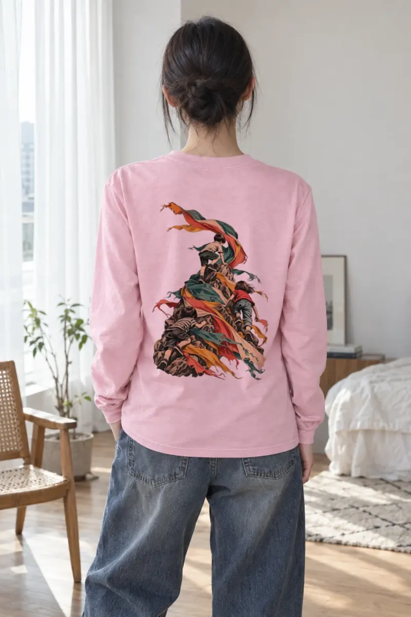 "Children on Ribboned Rock" Unisex Longsleeve T-shirt