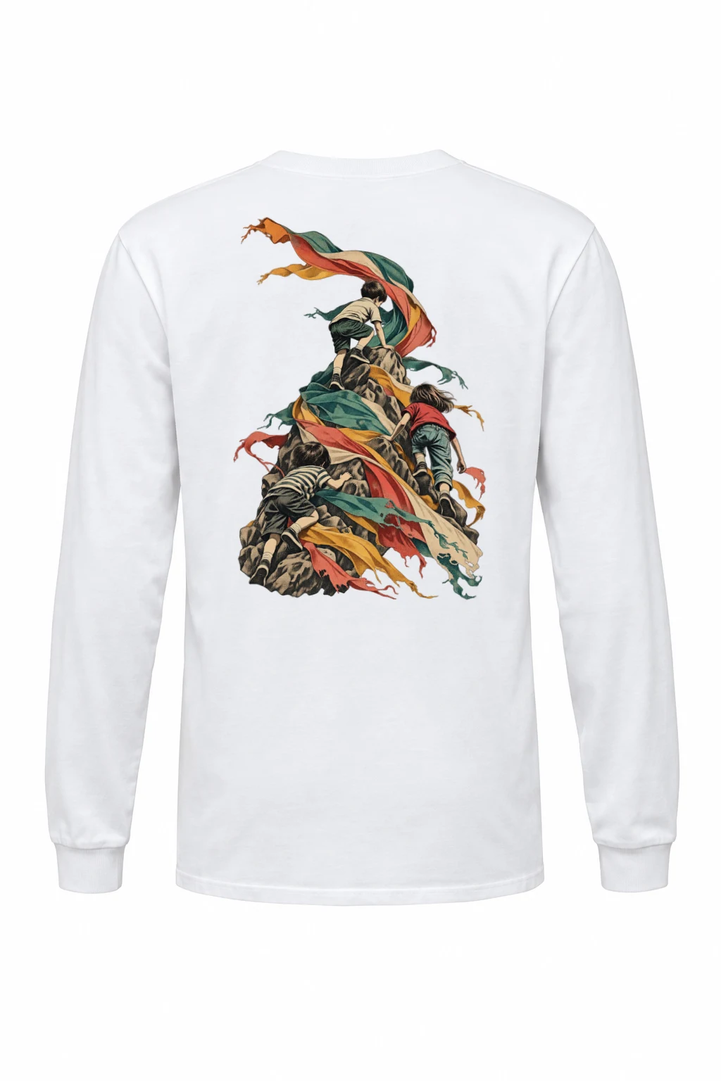 "Children on Ribboned Rock" Unisex Longsleeve T-shirt | Gildan 2400