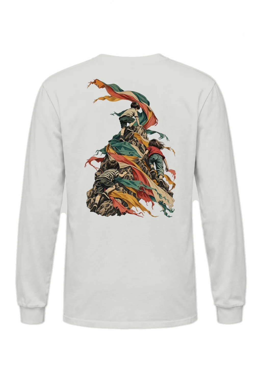 "Children on Ribboned Rock" Unisex Longsleeve T-shirt | Gildan 2400