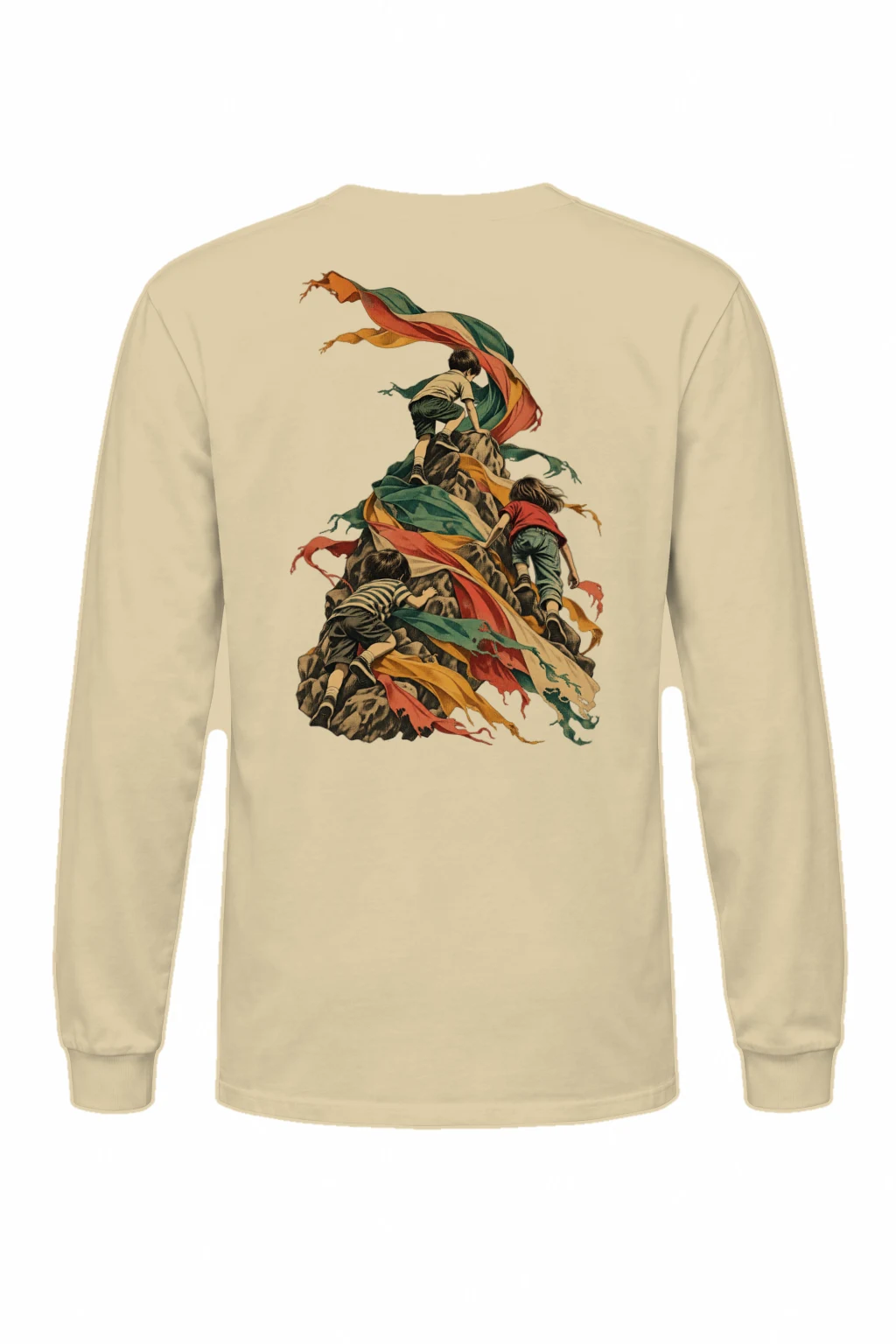 "Children on Ribboned Rock" Unisex Longsleeve T-shirt | Gildan 2400
