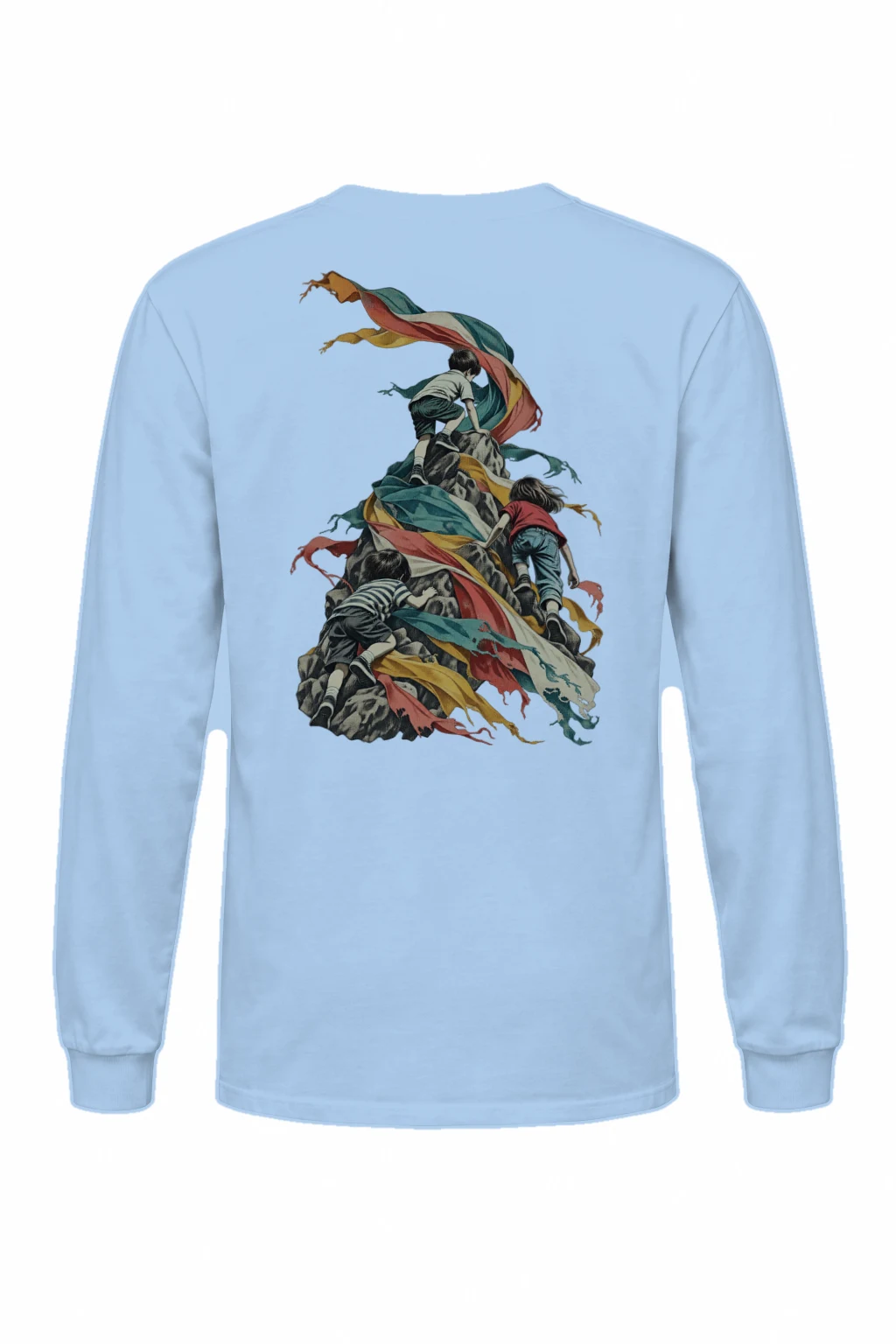 "Children on Ribboned Rock" Unisex Longsleeve T-shirt | Gildan 2400
