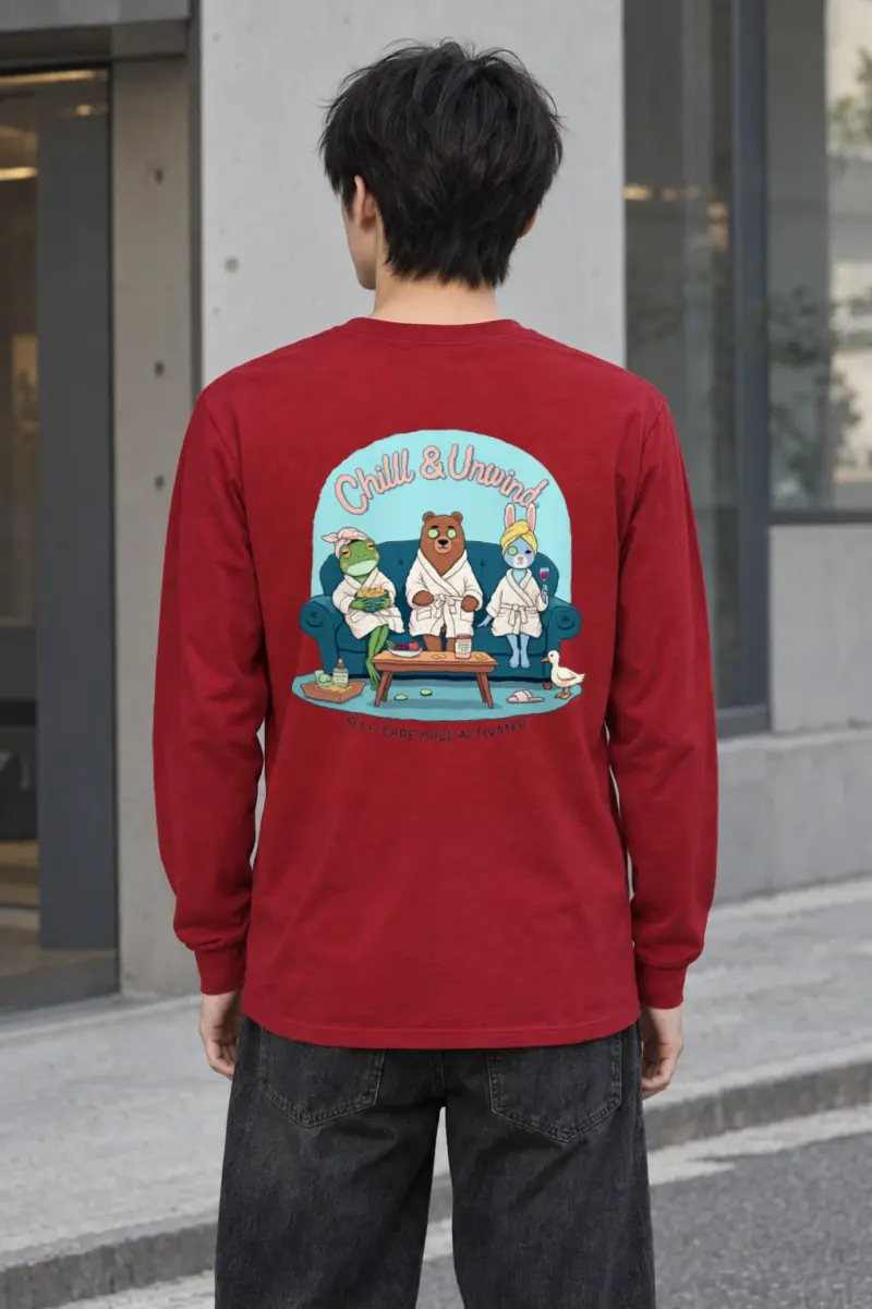 "Chill & Unwind" Unisex Longsleeve T-shirt | Gildan 2400