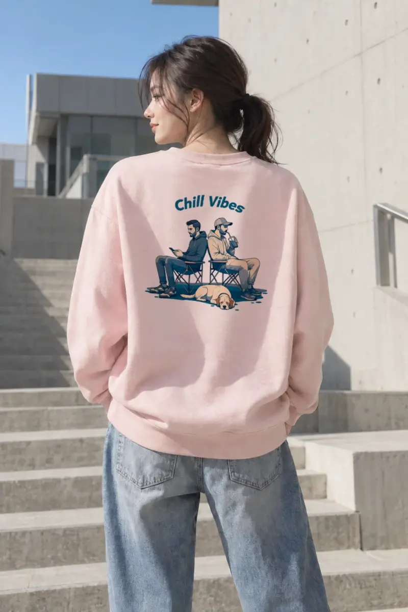 “Chill Vibes” Heavy Blend Unisex Crewneck Sweatshirt | Gildan 18000
