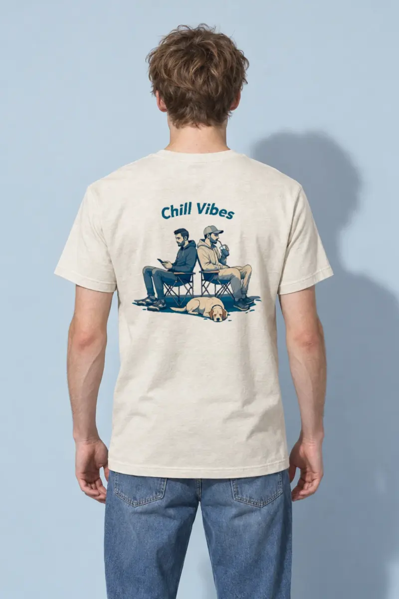 "Chill Vibes" Heavyweight Unisex Crewneck T-shirt