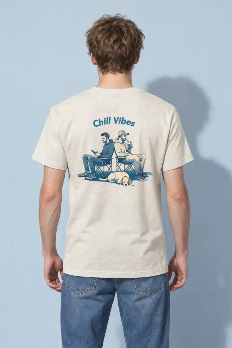 "Chill Vibes" Heavyweight Unisex Crewneck T-shirt