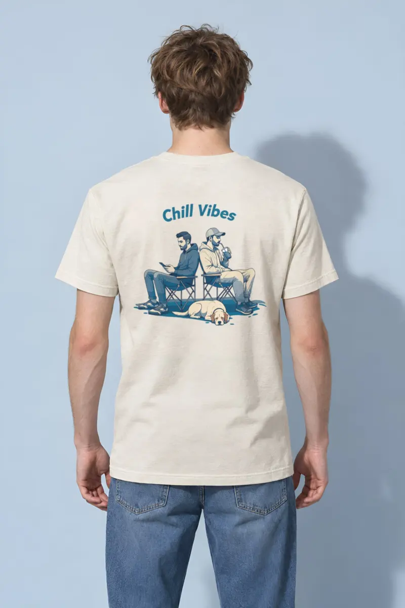 "Chill Vibes" Heavyweight Unisex Crewneck T-shirt