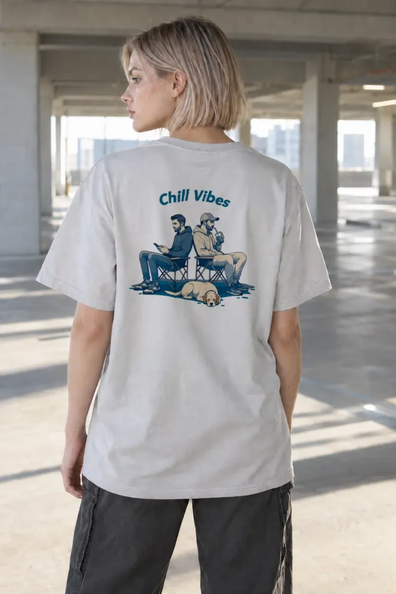 “Chill Vibes” Heavyweight Unisex Crewneck T-shirt | Gildan 5000