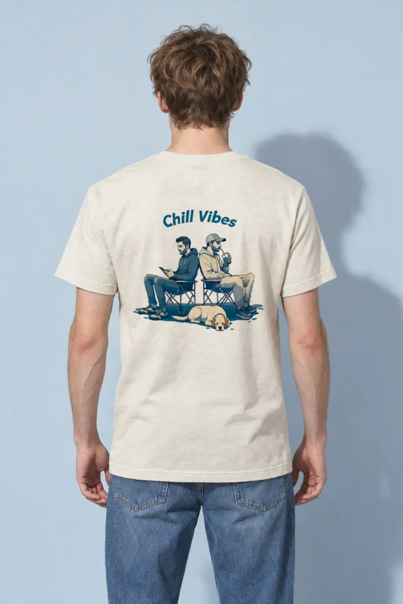 "Chill Vibes" Heavyweight Unisex Crewneck T-shirt