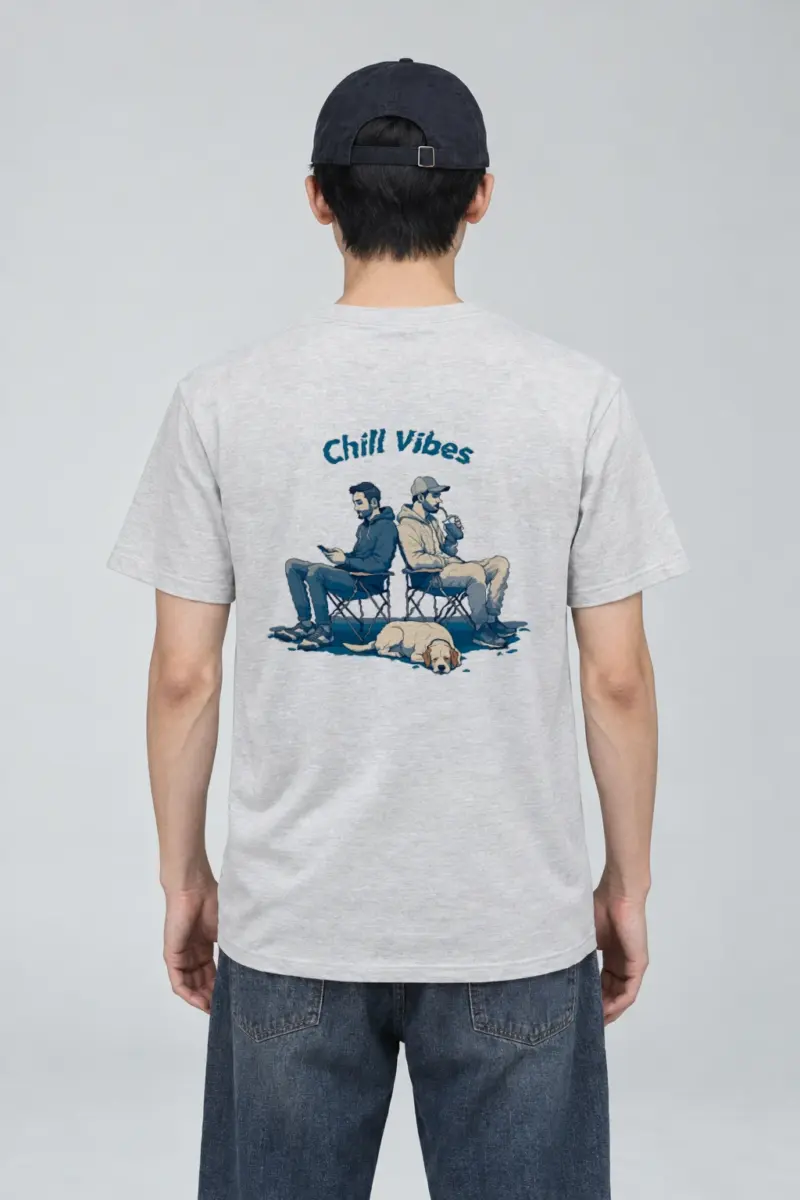 "Chill Vibes" Heavyweight Unisex Crewneck T-shirt