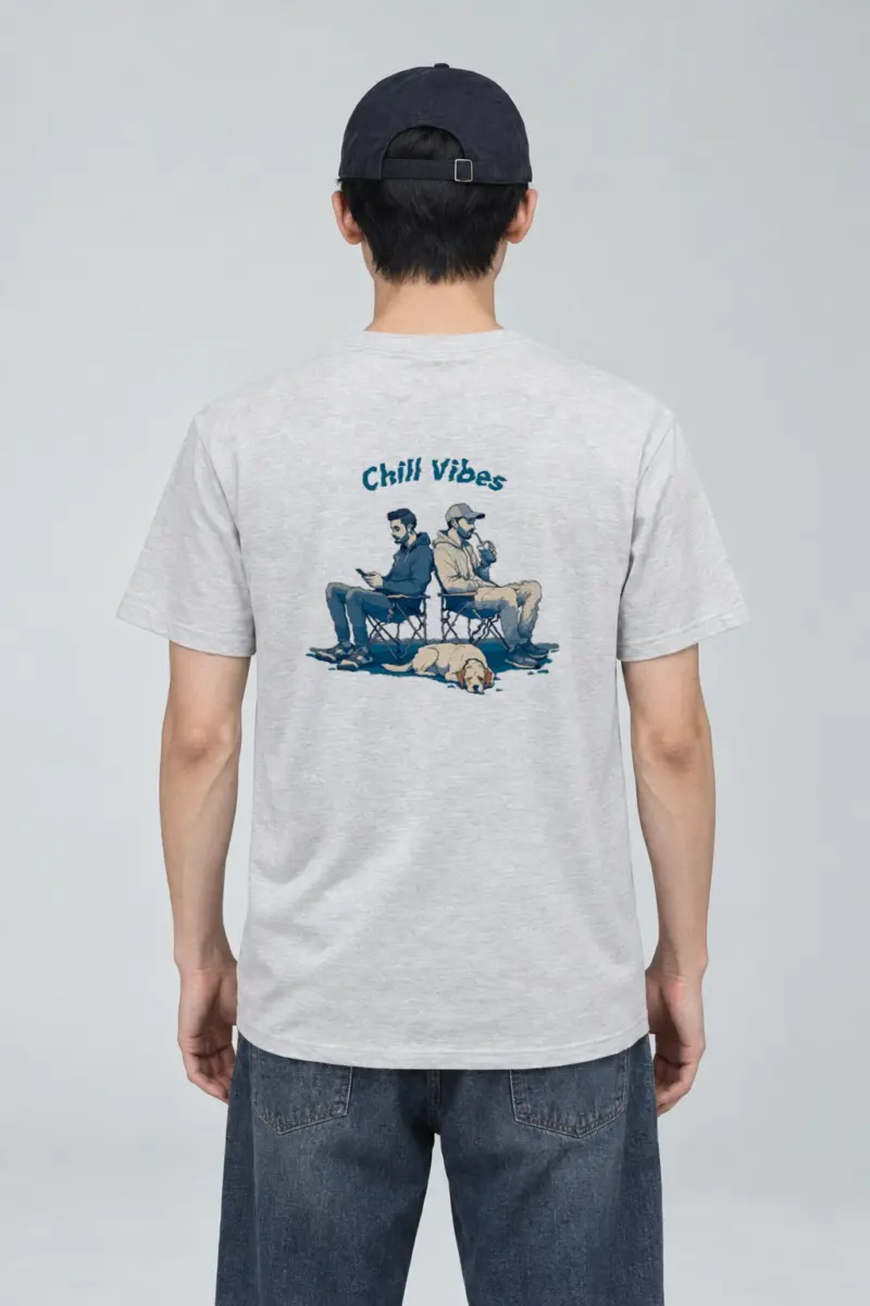 "Chill Vibes" Heavyweight Unisex Crewneck T-shirt