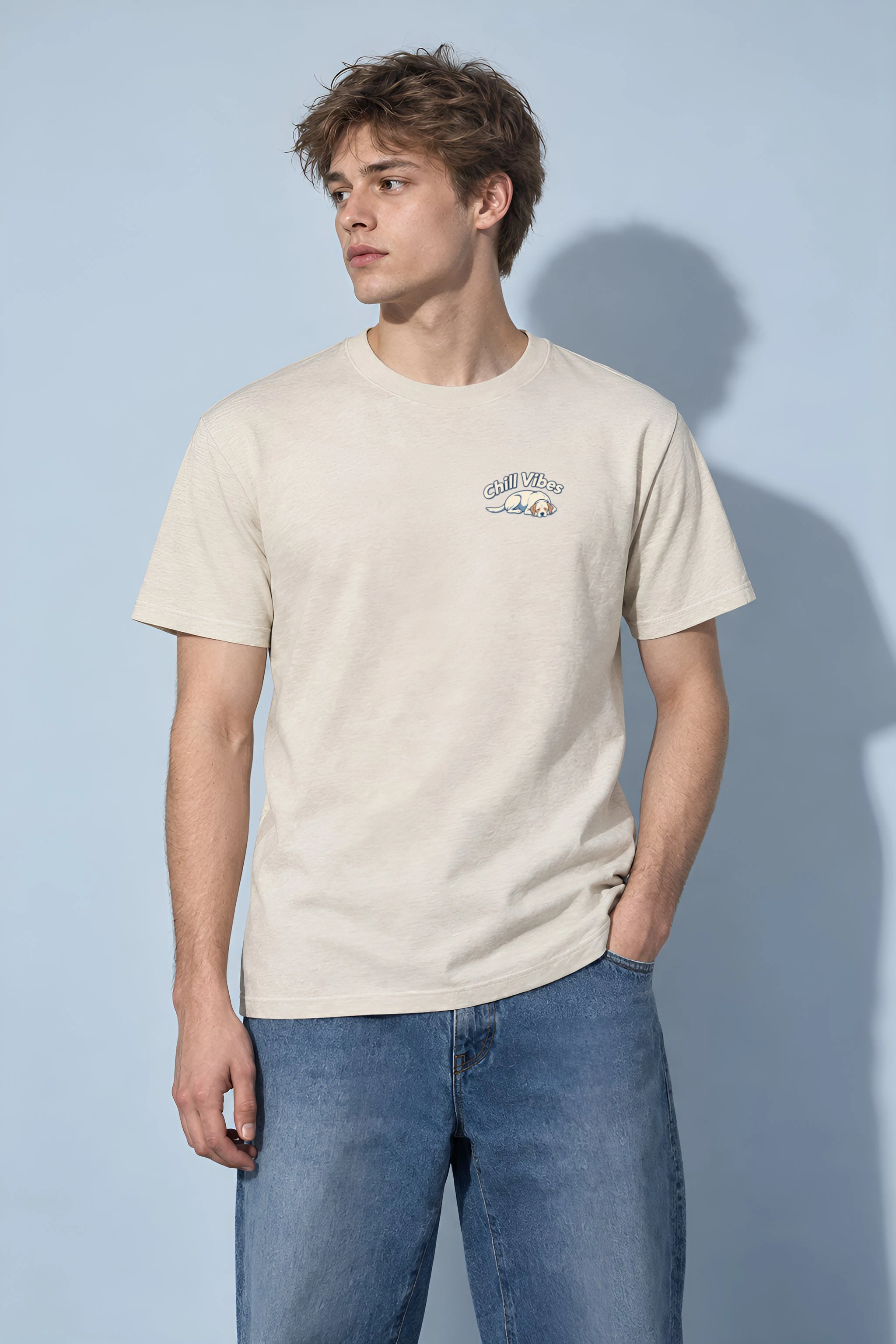 "Chill Vibes" Heavyweight Unisex Crewneck T-shirt
