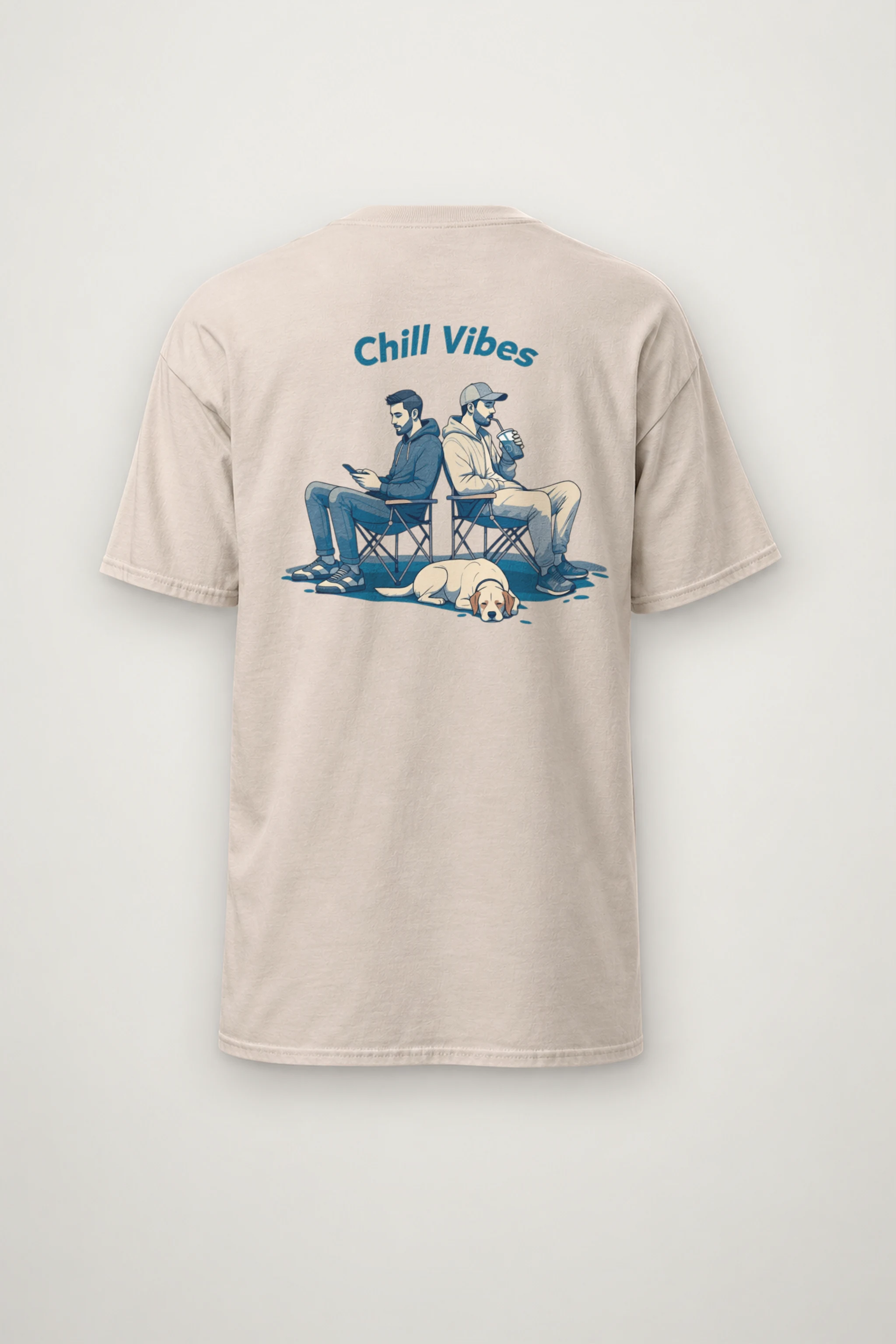 "Chill Vibes" Heavyweight Unisex Crewneck T-shirt