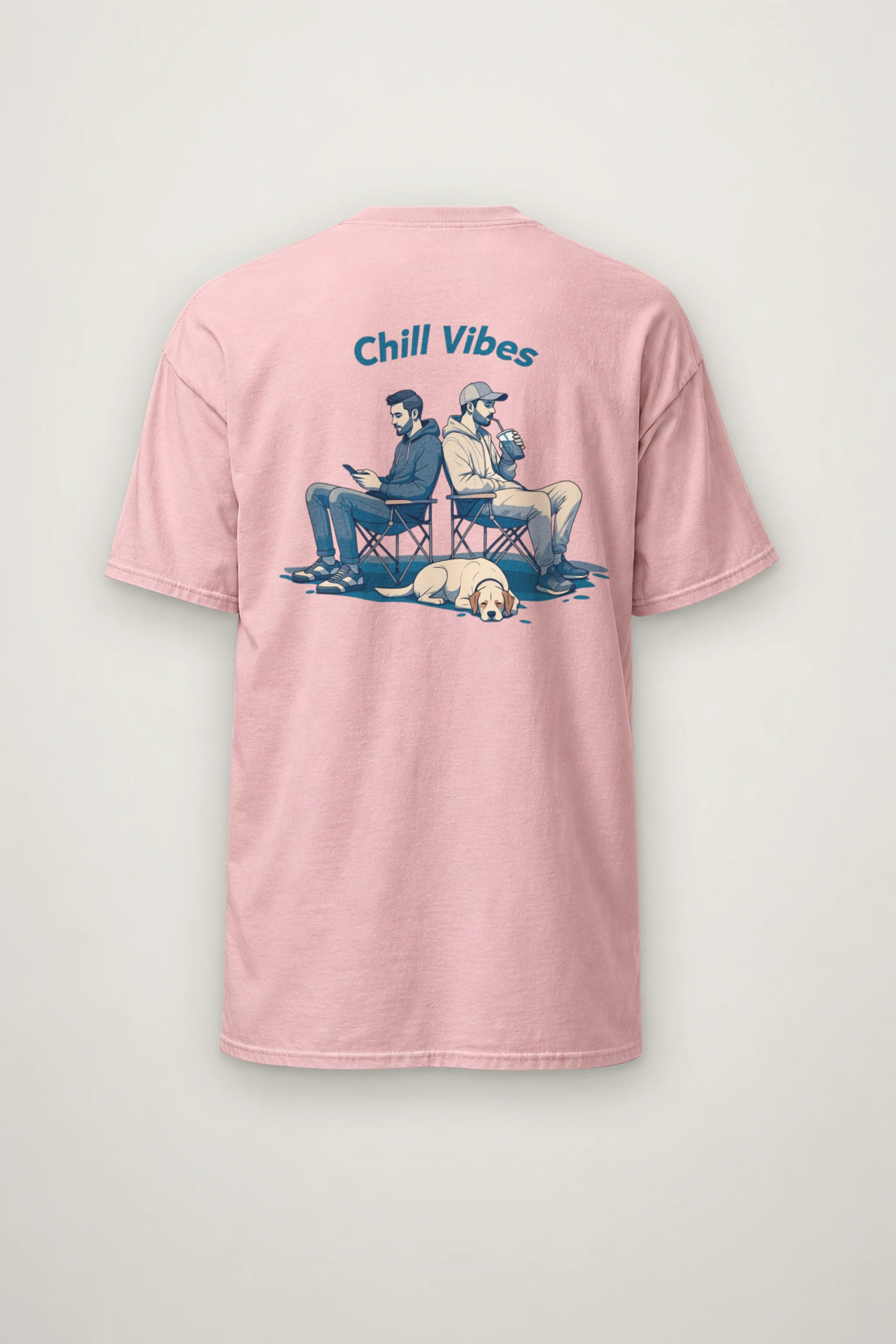 "Chill Vibes" Heavyweight Unisex Crewneck T-shirt