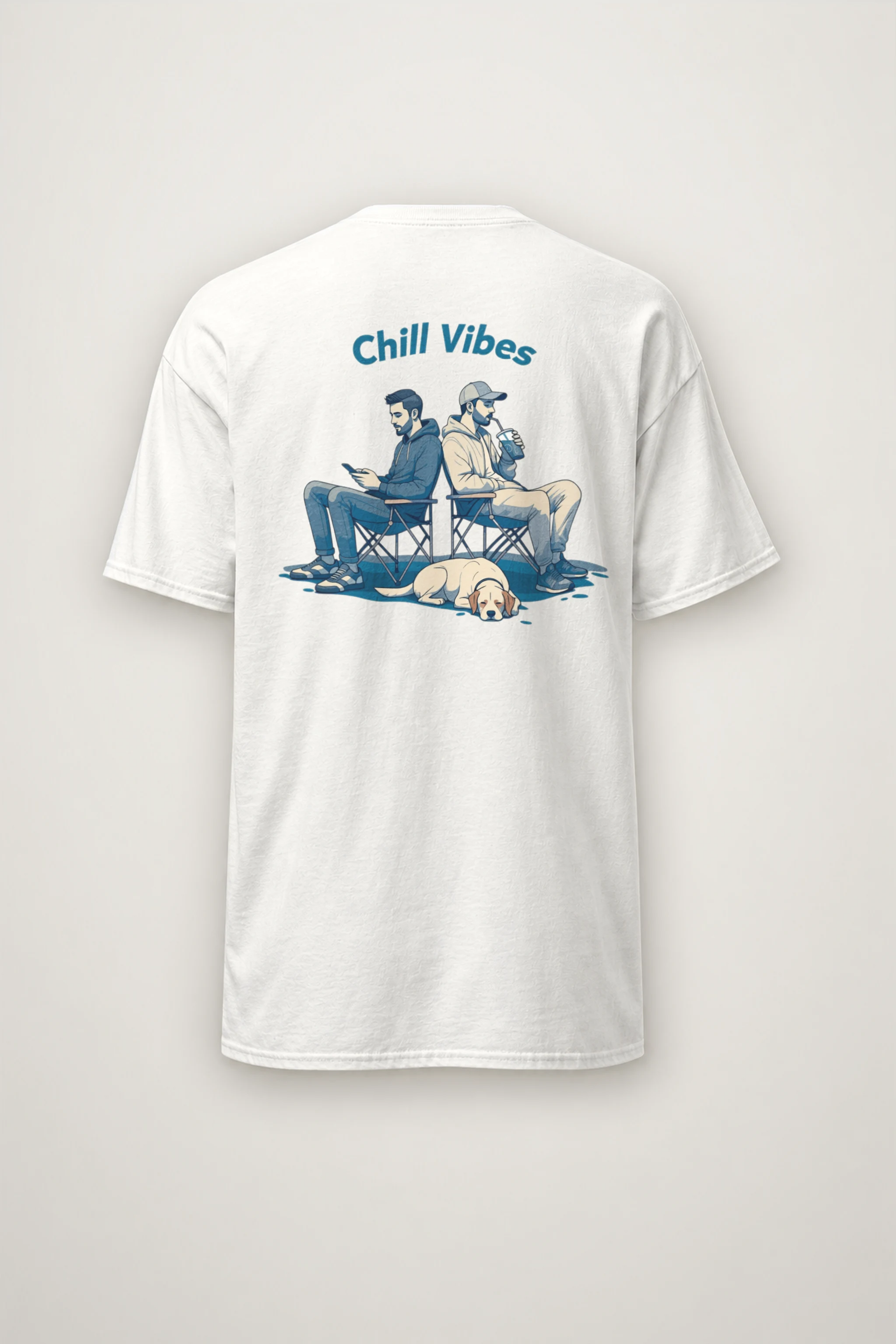 "Chill Vibes" Heavyweight Unisex Crewneck T-shirt