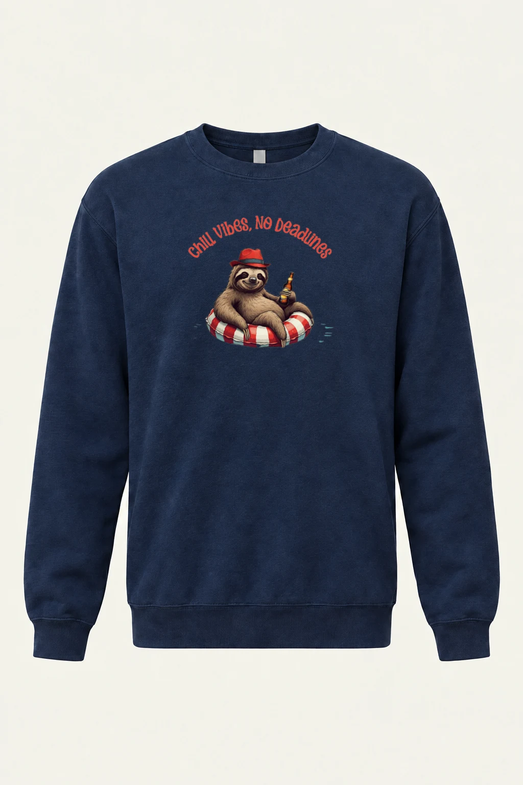 "Chill Vibes No Deadlines" Heavy Blend Unisex Crewneck Sweatshirt | Gildan 18000
