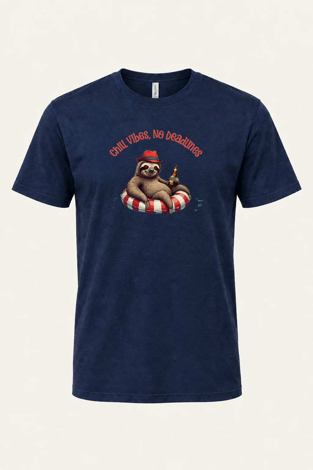 "Chill Vibes No Deadlines" Heavyweight Unisex Crewneck T-shirt | Gildan 5000